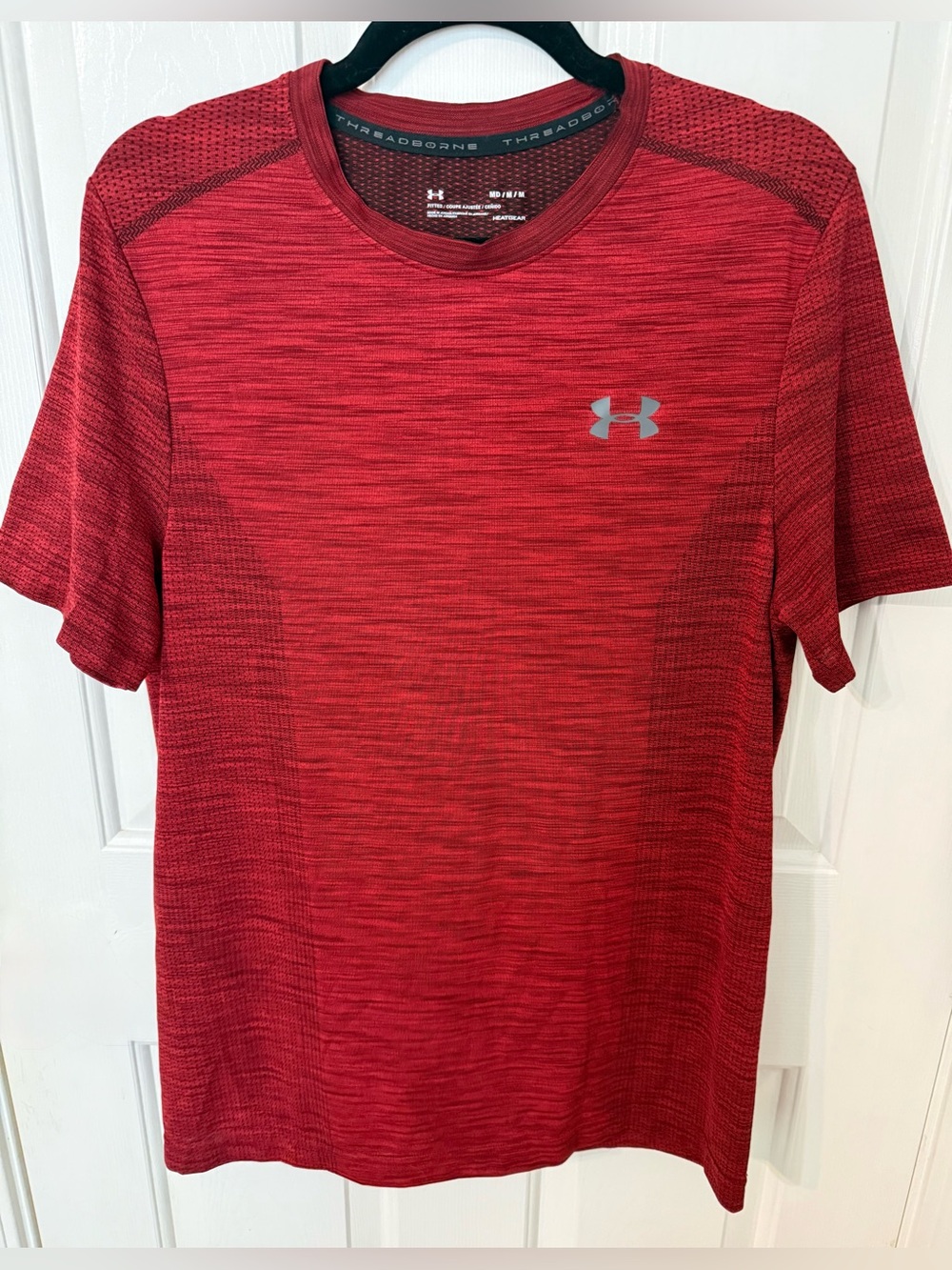 Under Armour Threadborne HeatGear Performance T-Shirt Red Men’s Medium